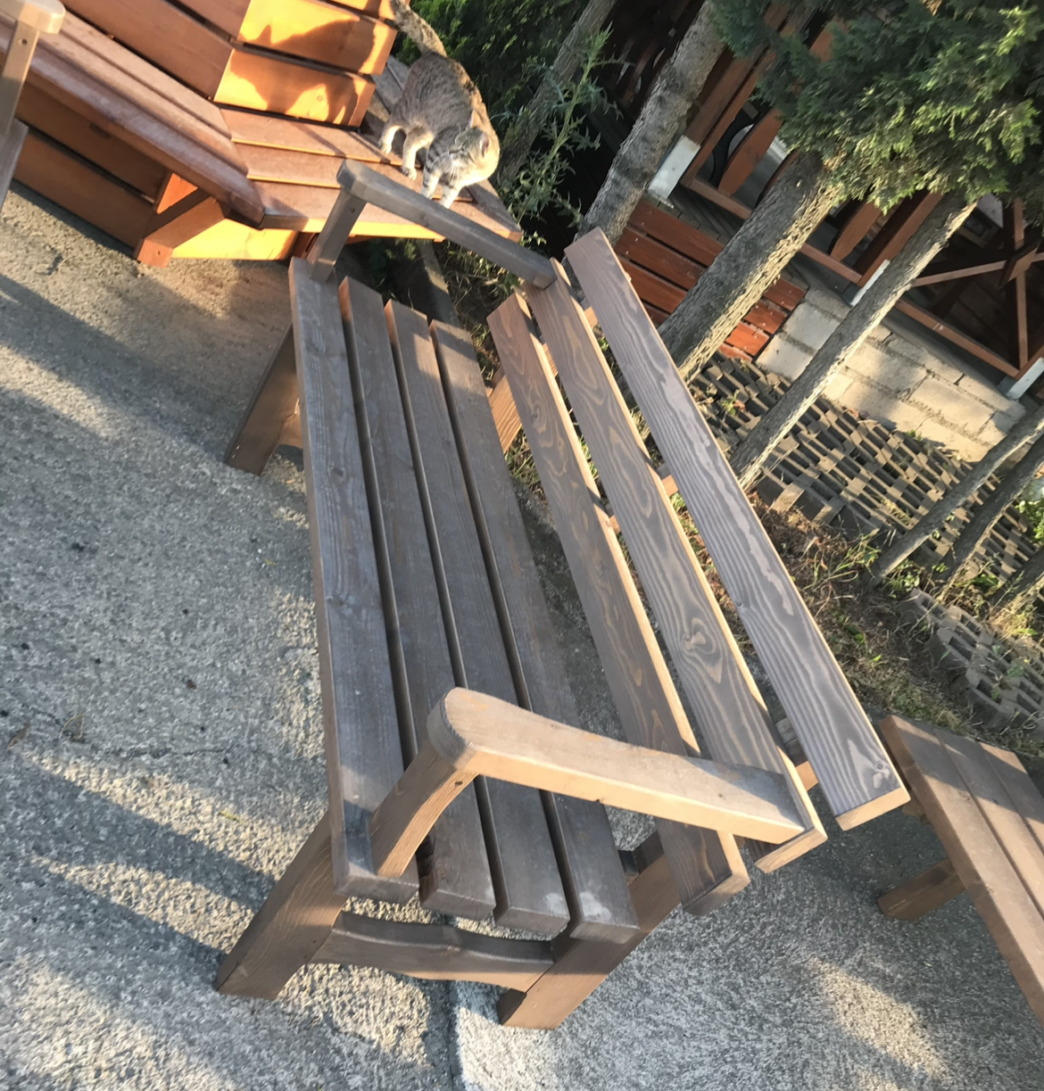 KB-202 BANK - Ahşap Ayaklı KOLLU MODEL