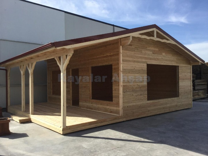 AV-115 Ahşap Bungalov Yalı Baskı Ev Estetik ve Dayanıklı Bağ Evi