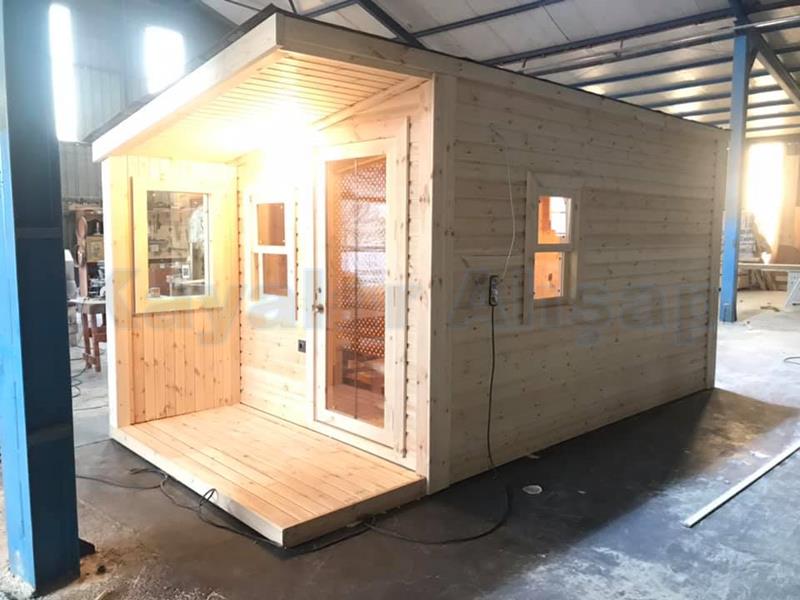AV-117 Ahşap Tiny House Ev Metal Şasiye Uygun Mobil Yaşam Alanı